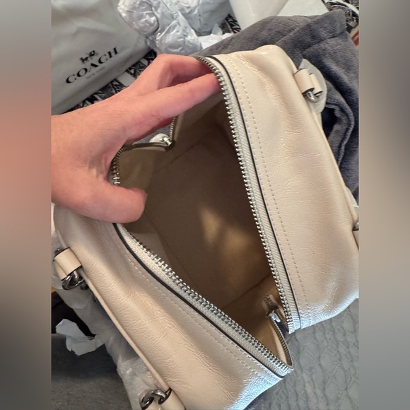 New With Tags- Coach Cube Rogue in White Patent Leather - Picture 4 of 14